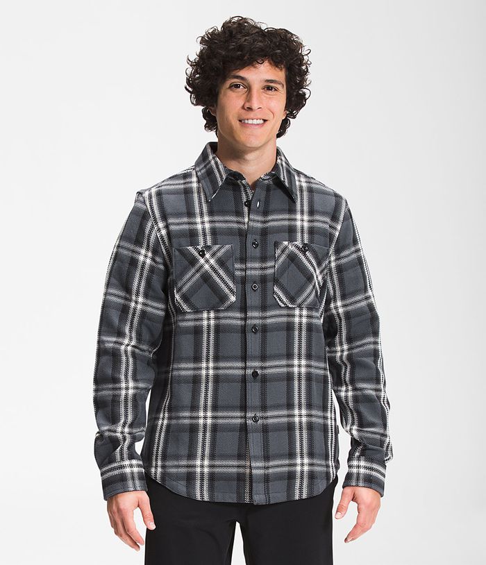 Camisa The North Face Hombre Valley Twill Flannel Gris - Peru 89165WNPD